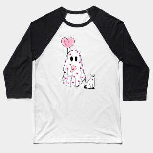 Be My Boo Valentine Cat Mom Ghost Love Baseball T-Shirt